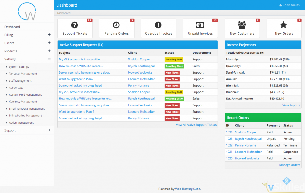 Dashboard-WHSuite-ALPHAv1